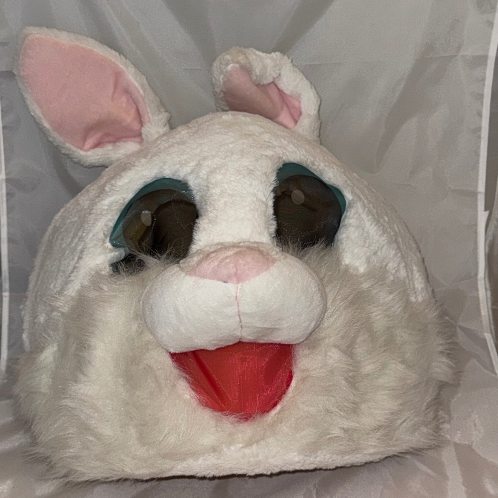 Dan Dee Big Greeter Heads White Bunny Plush Mascot Mask Easter/Halloween Costume